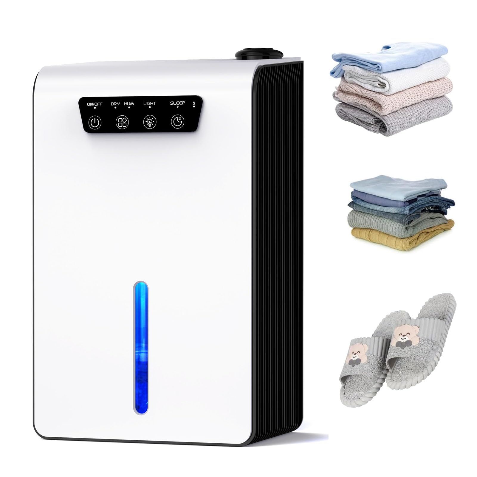 Deumidificatore domestico con serbatoio d'acqua da 3500 ml, display a LED, due modalità di funzionamento, spegnimento automatico