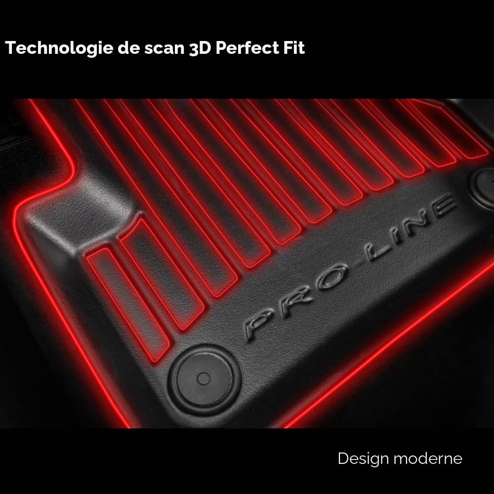 FROGUM ProLine 3D Tapis de Sol Voiture exclusifs pour Ford Transit Custom 2017-2023 | Matériau TPE Durable | Les Bords Les Plus Hauts