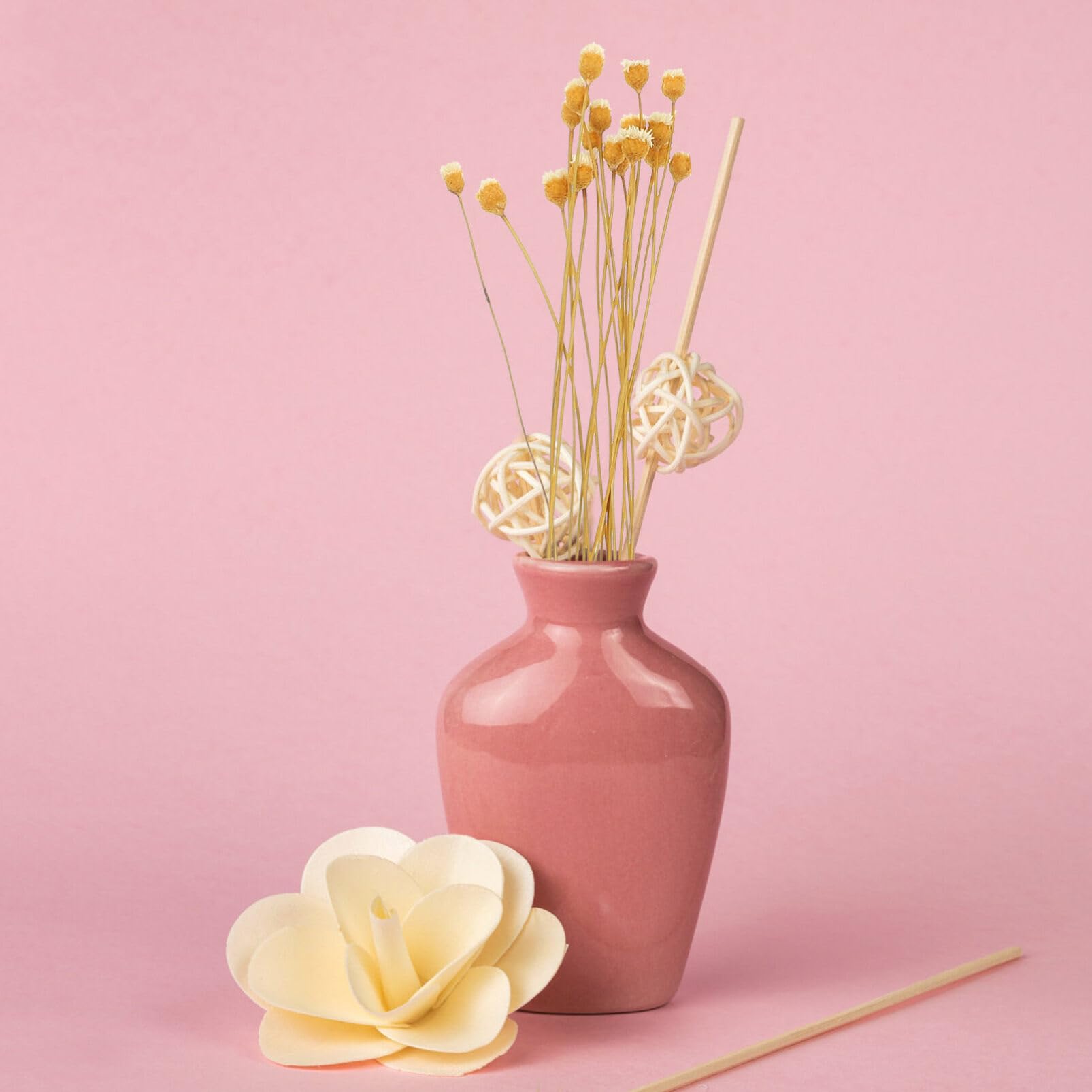 Luxshiny 20pcs Flower Diffuser Sticks for Diffusers Natural Rattan Replacement Sticks for Decor Air Freshness and Style