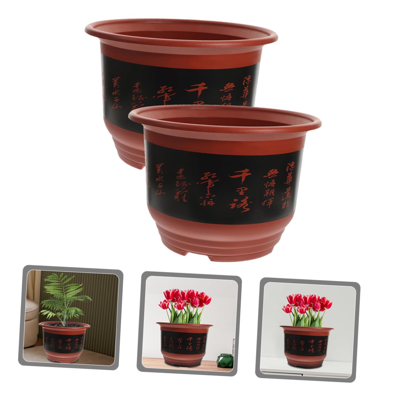 2pièces Pot De Fleurs pour Orchidées Plastique avec Très Drainage Jardinière pour Plantes Intérieur pour Orchidées Et Fleurs De Maison