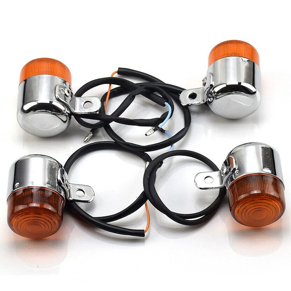 4 Pièces Moto Clignotant 12v Ambre Clignotant Indicateur Moto Accessoires pour Honda Z50 Singe Chaly DAX CF50 CF70