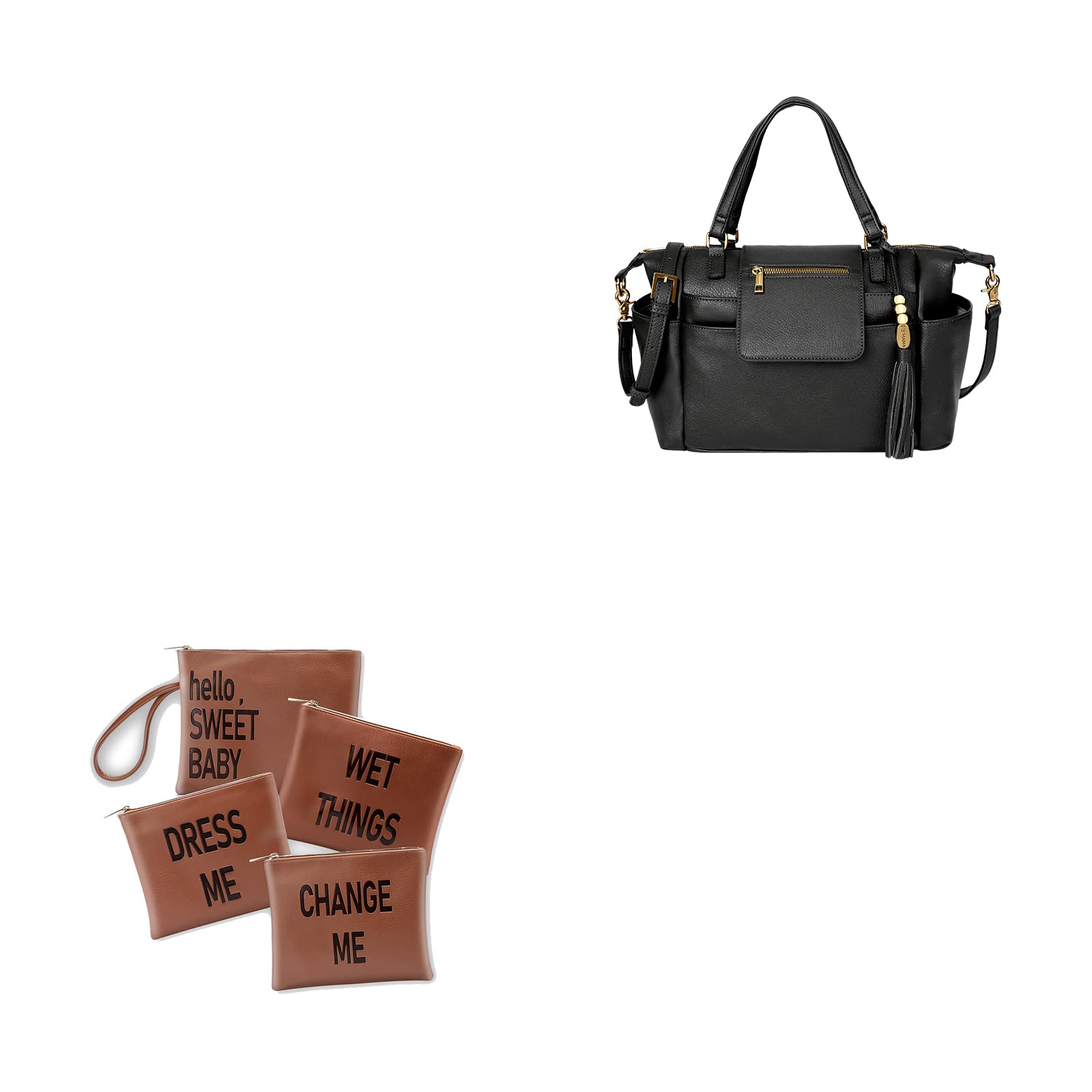 Small Diaper Bag Mini Diaper Bag Tote Leather Crossbody Diaper Bag Clutch & Diaper Bag Organizing Pouches,Leather Diaper Bag Organizer