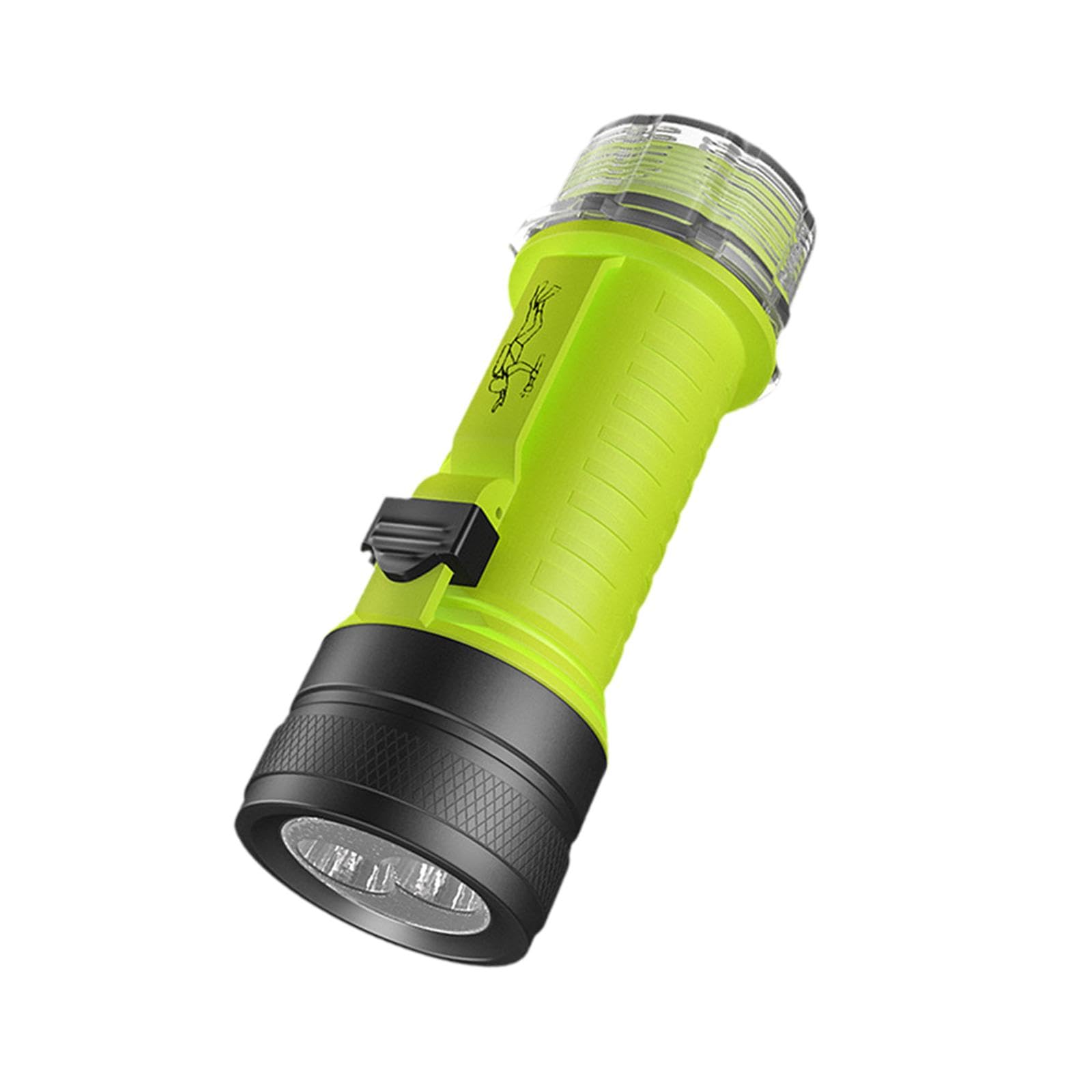 rockible Lampe de Poche de plongée sous-Marine, 2 Modes d'éclairage, Torche Lumineuse pour Sports sous-Marins et Camping