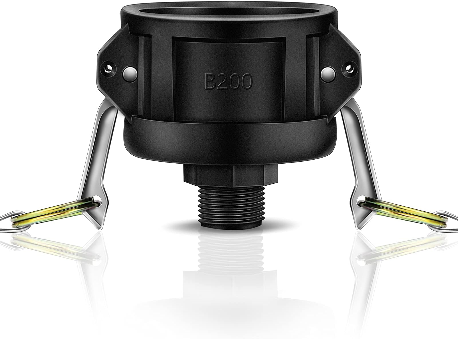 Tondiamo 275 330 Gallon Ibc Tote Fittings Adapter 2 Inch Tote Tank Drain Adapter with Camlock to 3/4 Inch Garden Hose Connection, Black(1 pack)