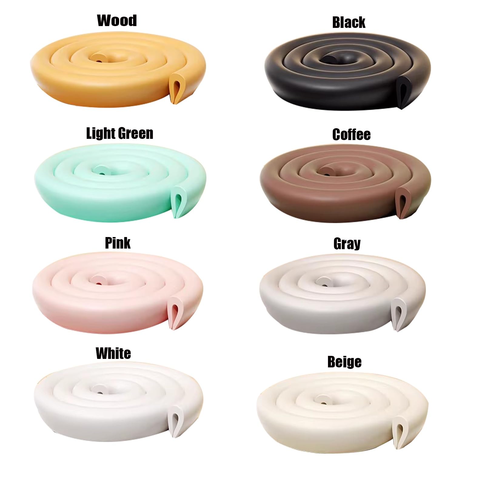 Cojín Protector de Espuma Suave - Parachoques de Prueba Blanco - Tira de amortiguadores de Borde de Proceso Profesional + Cojines de Esquina para la protección Infantil(Gray,6m/19.68ft)