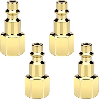 1/4 INCH Air Hose Fittings, Air Coupler Compressor Fittings, Female Thread Air Hose Quick Connect Adapter NPT Female Plug Kit 4 PCS