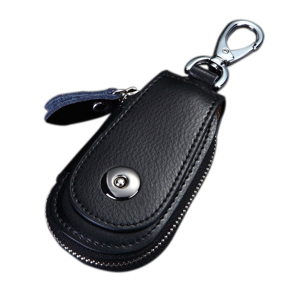 Buy K KUMEED Car Key Chain Bag Black Genuine Leather Car Smart Keychain Coin Holder Case Cover