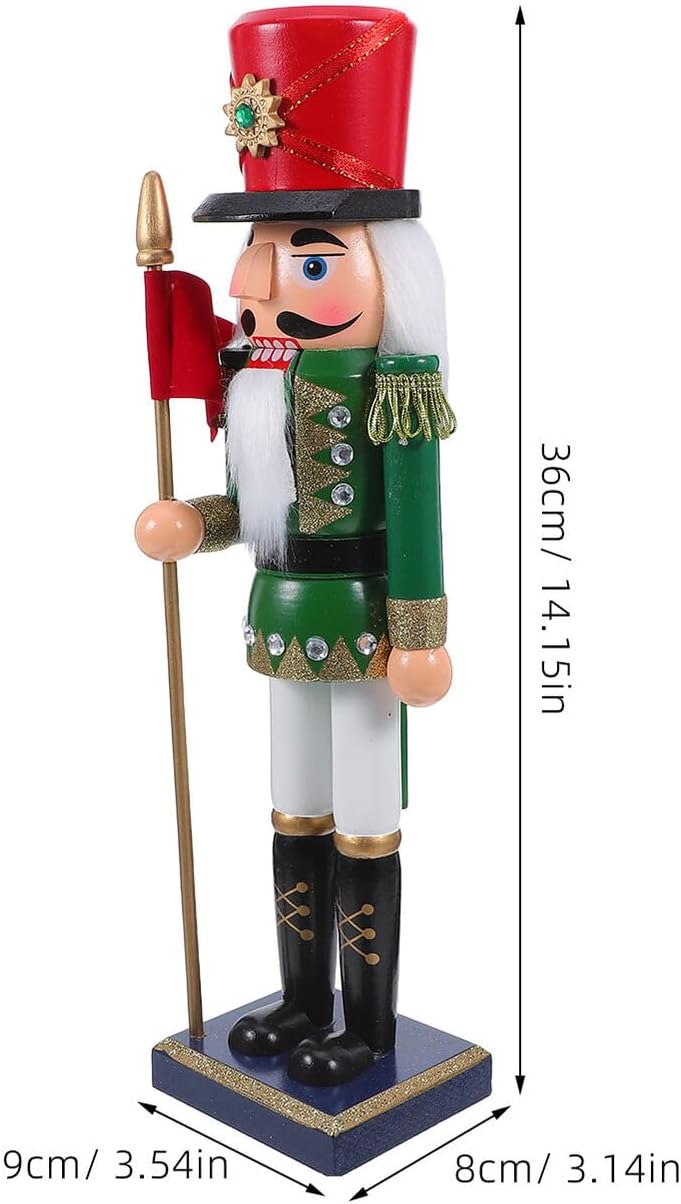 Christmas Nutcracker Decorations Small Traditional Wooden Nutcracker Soldier Figurines Hand-Painted Table Decor for Christmas Party and Desktop Display