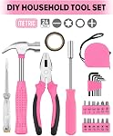 24pcs Home DIY Tool Kit for Household, Office & Garage - General Repair Small Hand Tool Set with Storage Case