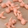 24 Pieces Mini Plastic Baby Favor Supplies for Baby Shower and Ice Cube Game, 1.2 Inch Latin