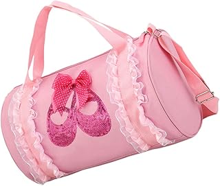 TENDYCOCO Bambini Borse da Danza Del Duffel Dei Bambini: Girl Gymnastics Gym Bag Sports Latino Balletto Balletto Seekender Sleep Sorover Sacchetto per La Pratica Della Scuola Viaggi Rosa