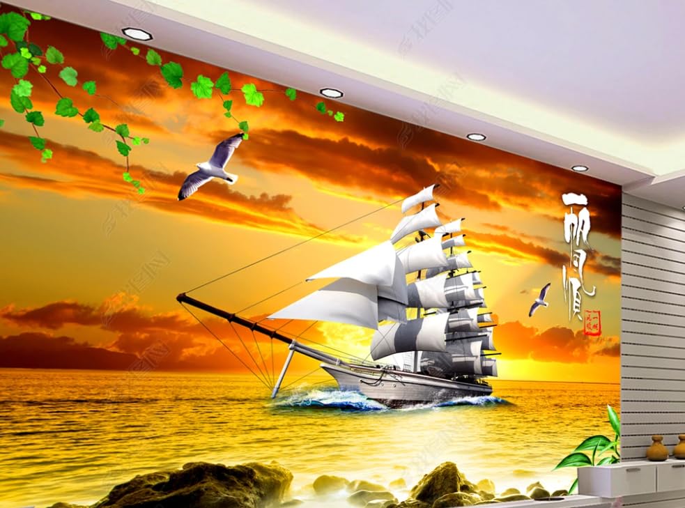 Papier Peint Intissé Coucher de Soleil Luxe Grand Format 450 - 2