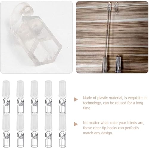 Miniatura 8 de Tapa de varita ciega vertical Tapa de varilla Conector de gancho ciego Persianas verticales Varita Gancho de fijación de la varilla ciega Varita