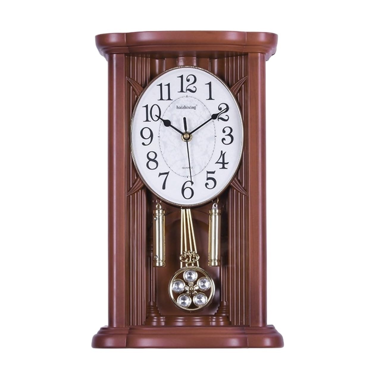 Reloj de chimenea clásico de madera mecánica, el regalo ideal para bodas y aniversarios