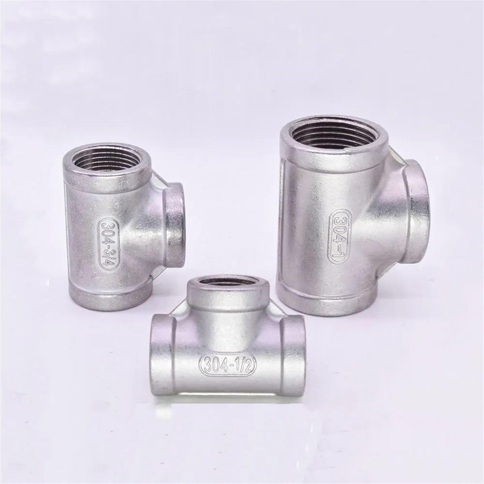 Raccordo a T Femmina a 3 Vie, sdoppiatore, Raccordo for Tubi in Acciaio Inossidabile, Raccordo a T, Idraulico per irrigazione, tubazioni(2")