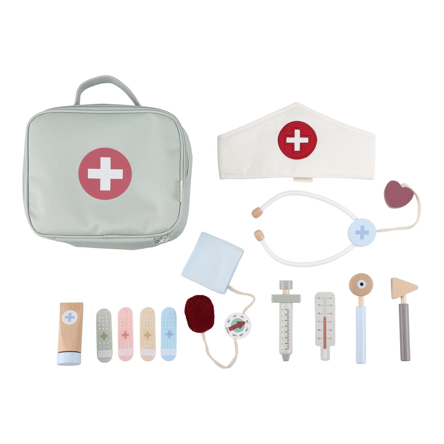 Little Dutch 2547 Holz Arztkoffer Doktortasche Spielset - grün