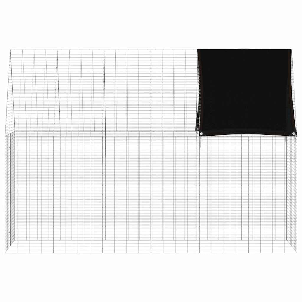 Jaula para conejos para exteriores, 300 x 100 x 210 cm, acero galvanizado, recinto | Gran recinto al aire libre para conejos y cobayas en el jardín o en la terraza con práctico espacio de almacenamiento.