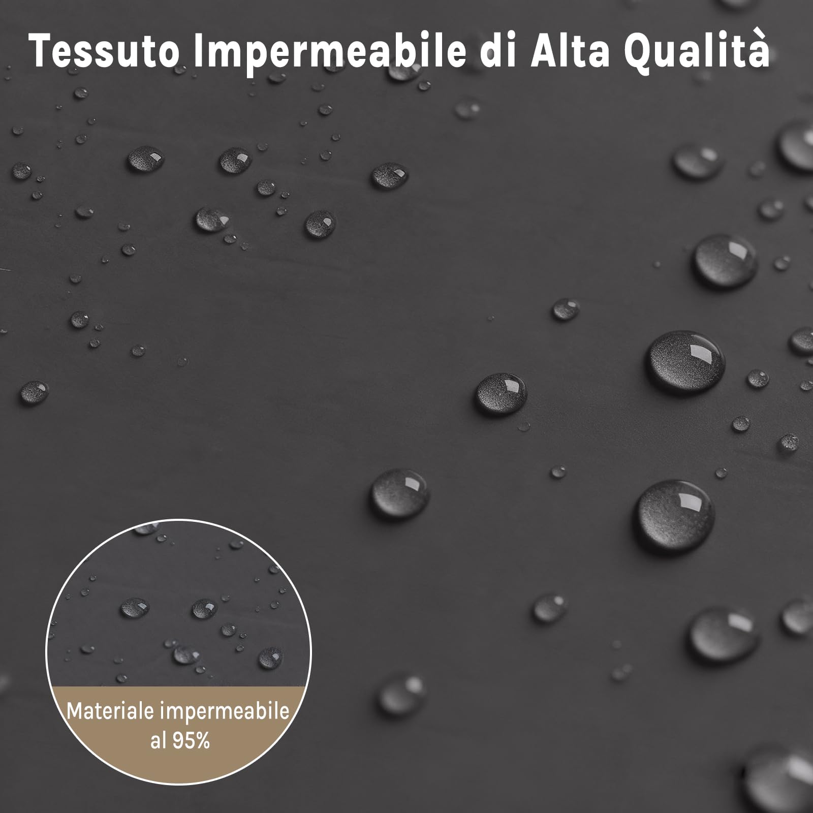 WOLTU Copertura Protettiva per Sedie, Sdraio da Esterno in Tessuto Oxford 600D, Copertura per Mobili da Giardino 218x77x55 cm Telo Anti-UV idrorepellente Resistente allo Strappo