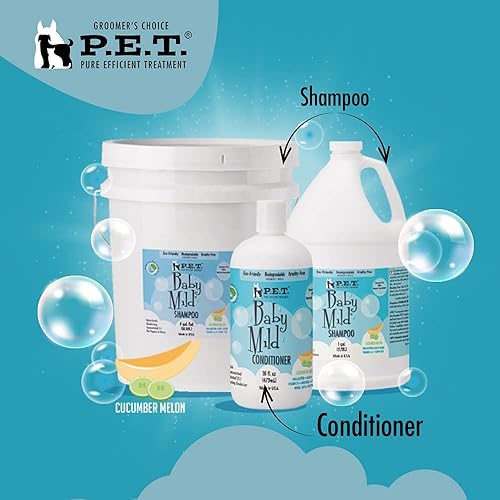 Miniatura 6 de P.E.T. Pure Efficient Treatment Baby Mild - Acondicionador de melón de pepino para cachorros y gatitos, 16 onzas líquidas, ecológico, sin parabenos