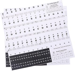 FAVOMOTO 2 Pcs Label Stickers Sticker Sheets for Kids Removable Stickers Piano Key Decals Piano Stickers for Keys Removable Piano Key Stickers Electronic Organ Sticker Keyboard Piano Keys