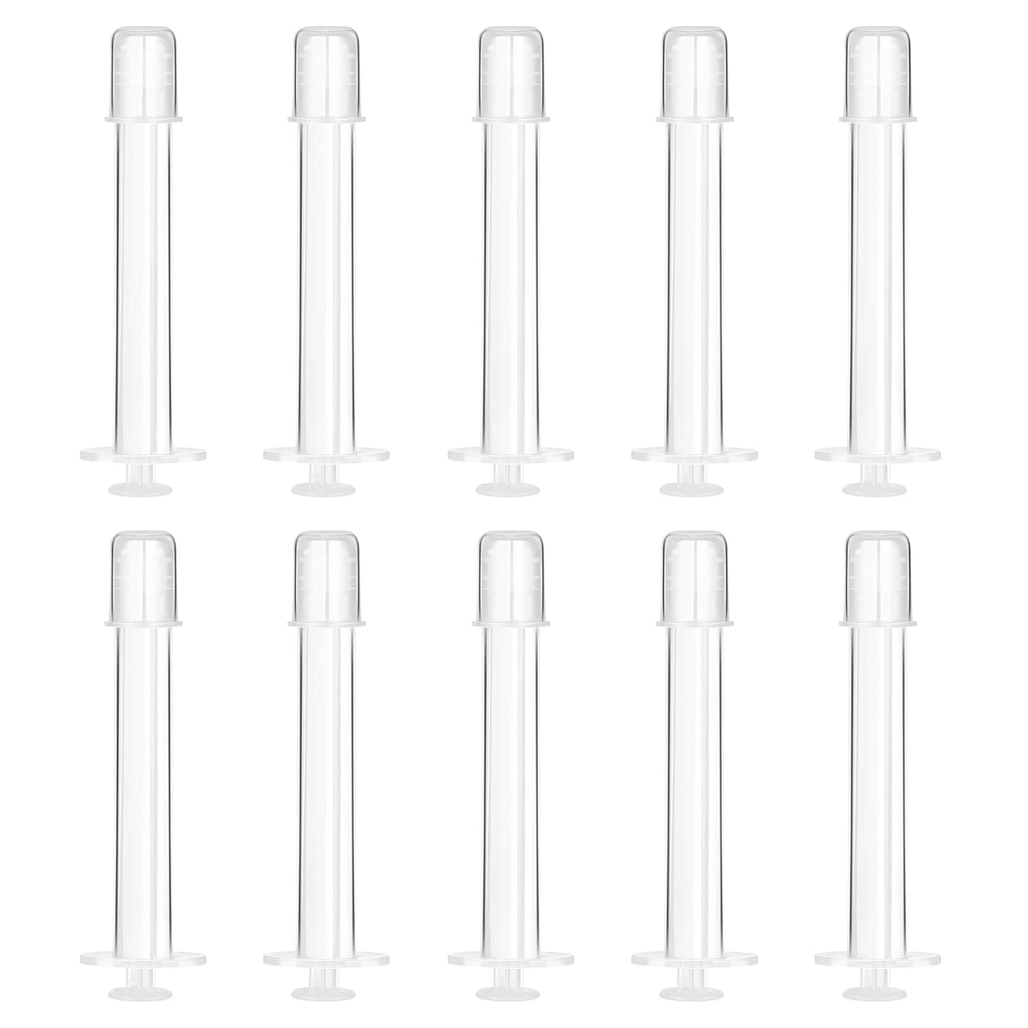 10Pcs Aplicador Plástico Descscháve para Mulheres, Injetor Rosqueado para Géis ou Cremes, Prático e Confiável