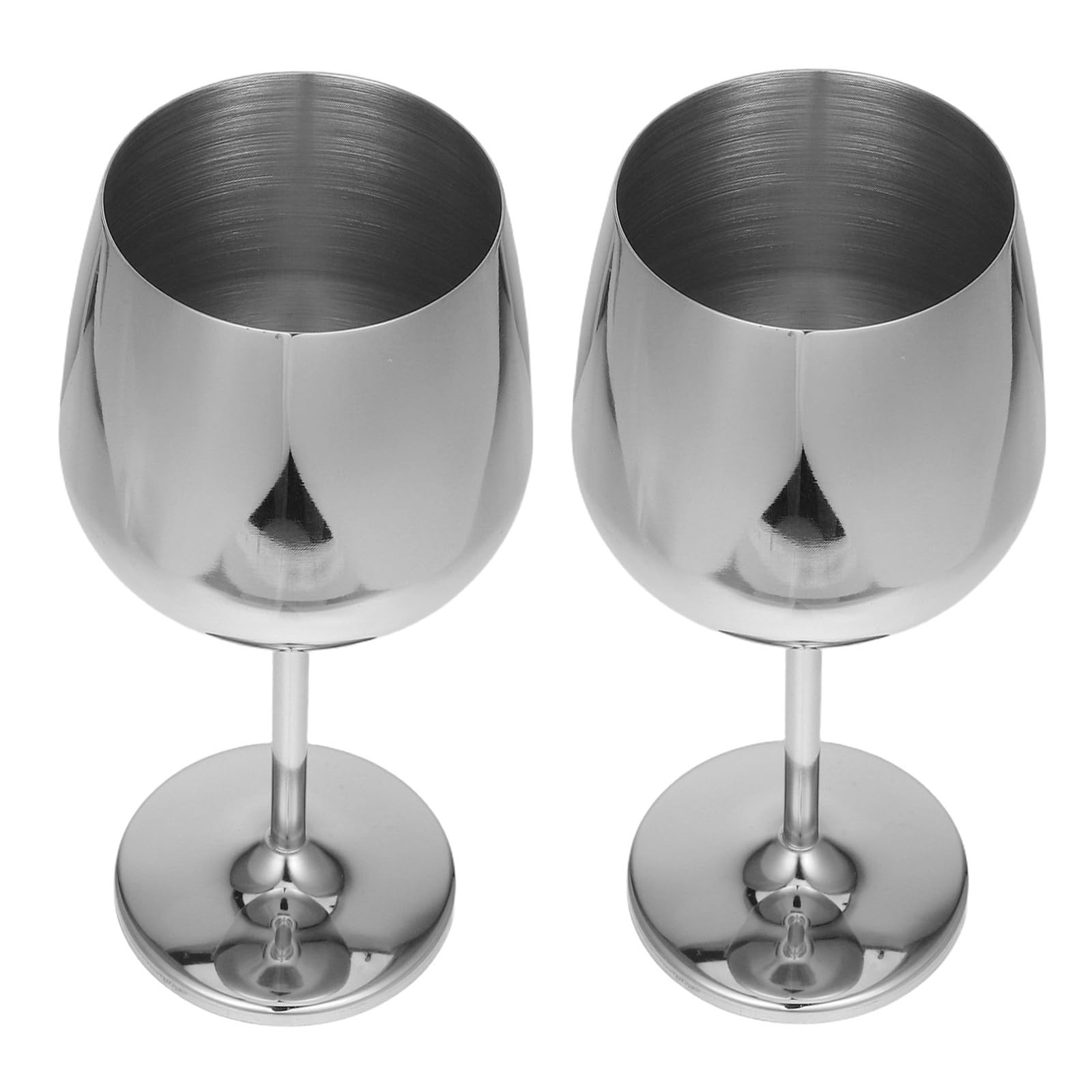 Verres à vin en acier inoxydable 304 argenté 500 Ml avec longue tige Mikinona