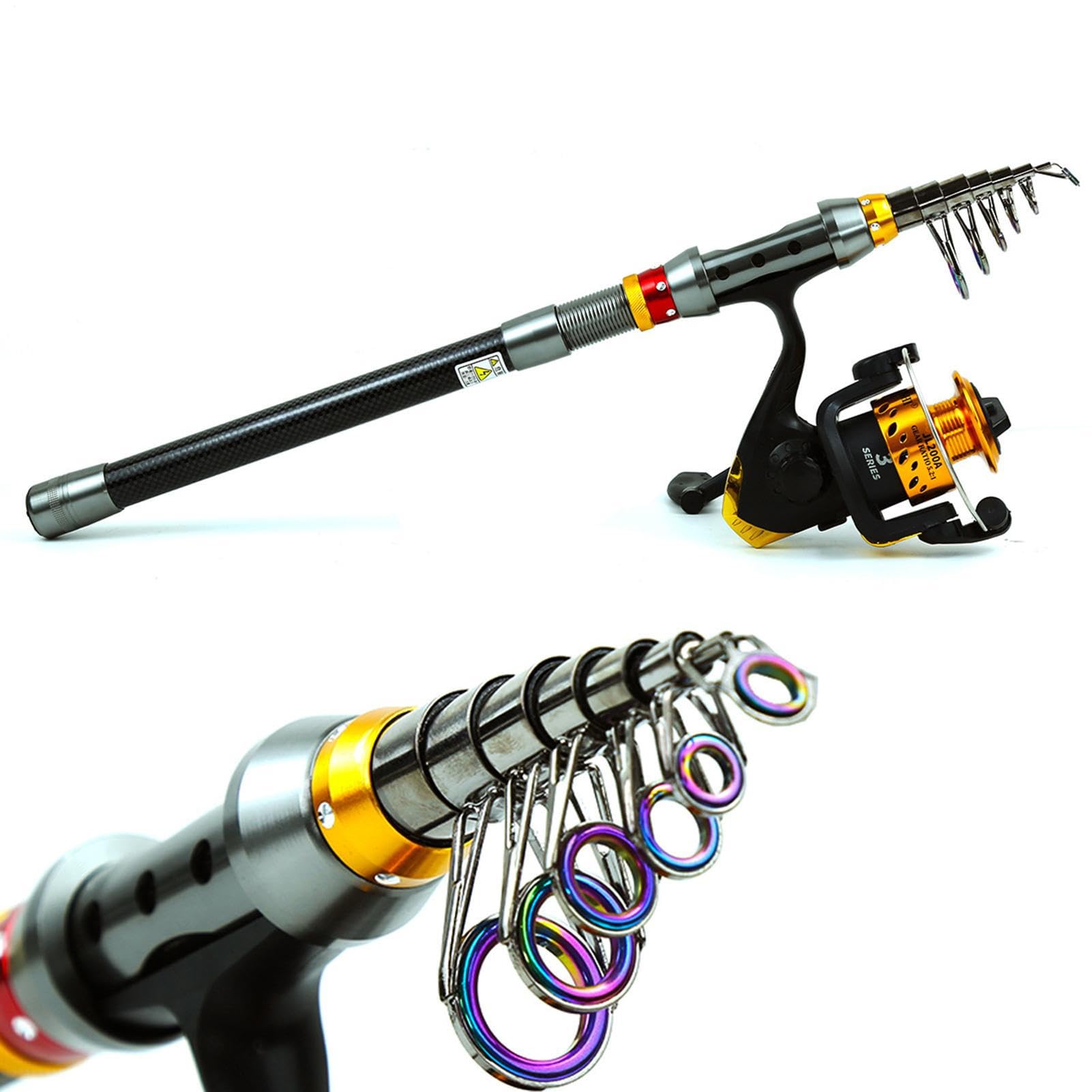 Combo Completa Di Canna Da Pesca Telescopica E Mulinello Set Completo E | Canna Da Pesca Per Viaggio Per Pesca In Acqua E Salata Viaggio All'Aperto Campeggio Marito Principiante Adulti M