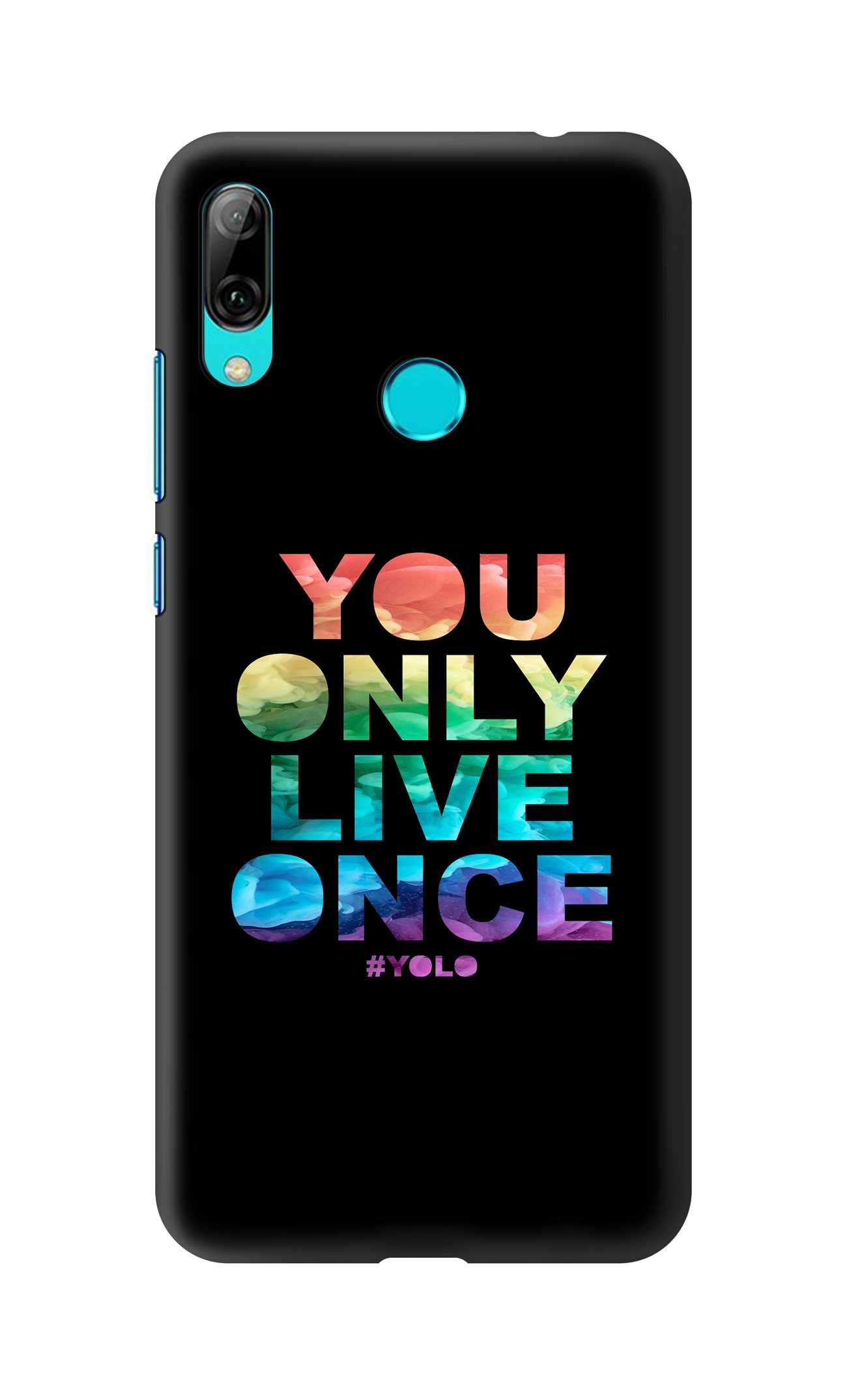 StylizeddCase Compatible with Huawei Y7 Prime (2019) Case Slim Snap Basic Series Customized Mobile Cover Hard PC Shield Matte Finish Print [Designed for Huawei Y7 Prime (2019)] - YOLO