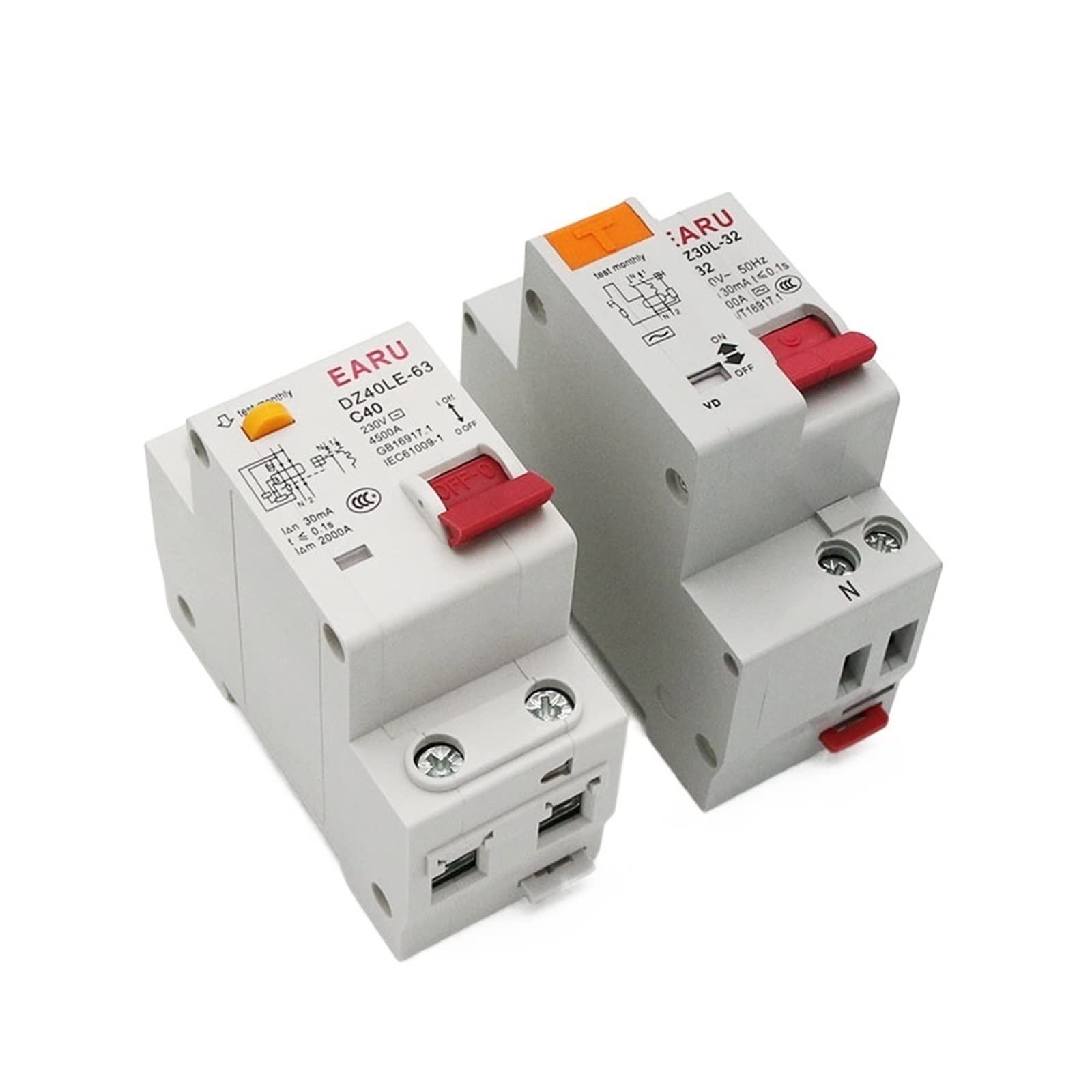 YFHGULBTK DZ30L DZ40LE 230V 1P+N Residual Current Circuit Breaker with Over and Short Leakage Protection MCB 6-63A(25v)
