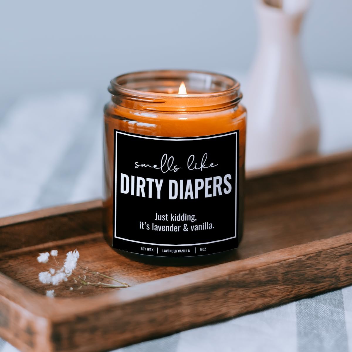 You Nique Designs Baby Shower Candle, 9 Oz, New Mom Gifts for Women After Birth, Mothers to Be Candle for 1st Time Mom, Pregnancy Gifts for First Time Mothers, Pregnant Women (Lavender & Vanilla A)