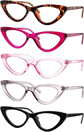 نظارات Yogo Vision للقراءة قارئات نظارات Cateye للنساء وإطار مفصل الربيع الخفيف