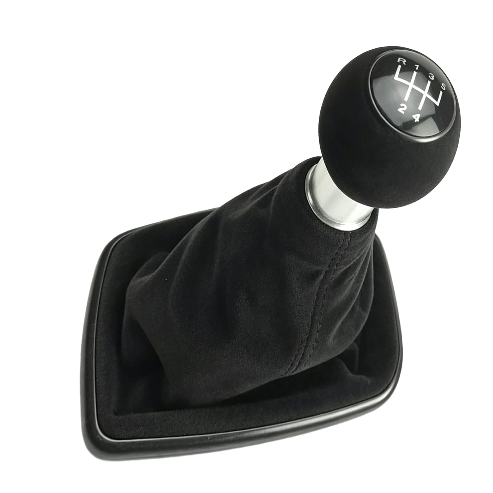 12 mm 5 Gang Schaltknauf Schaltsack für Golf 4 Variant Bora Variant 1997-2005 Schwarz mit Rahmen