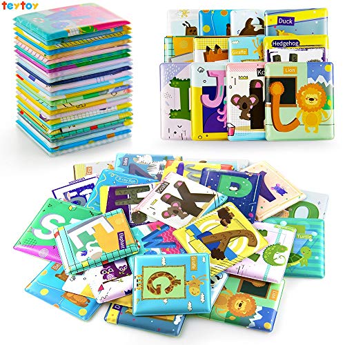 Image of 26 PCS Baby Soft Alphabet Cards Toys,Baby Bath Toy ABC Alphabet Baby Flash Cards Early Learning Educational Toy,Washable Waterproof Letter Toys for Toddler Kid Boy Girl 0 1 2 3 4Y
