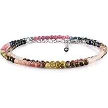 InfinityGemsArt Natural Gemstone Dainty Choker Necklace For Her October Birthstone Jewelry Chakra Healing Energy Crystals 925 Sterling Silver 18 inch Chain Birthday Gifts For Women