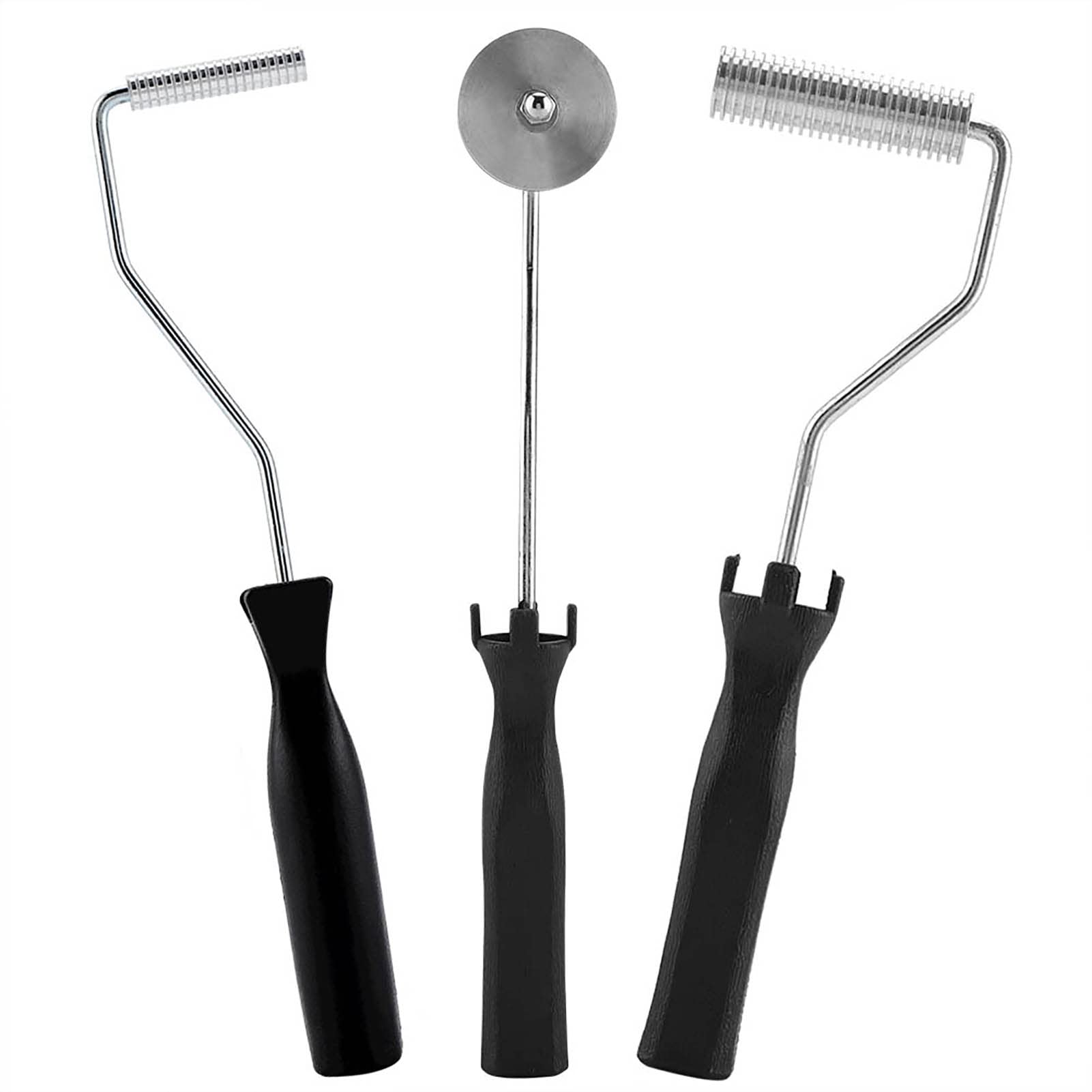 Kit di Utensili per Rulli in Fibra di Vetro, Rullo in Lega di Alluminio con Impugnatura Ergonomica, per Rivestimento in Resina Compatta, Trascinamento di Bolle, Uso (3PCS)