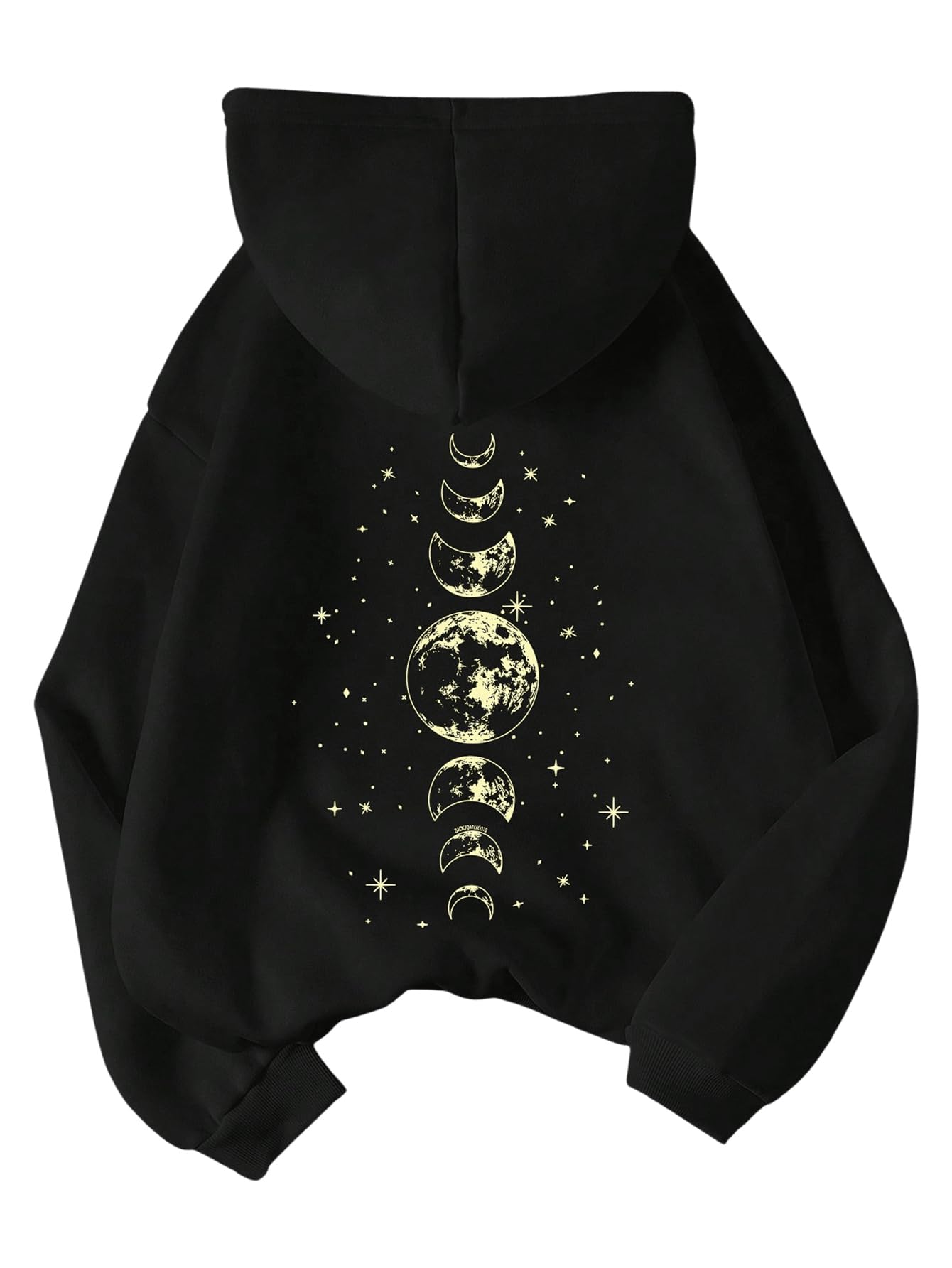 SOLY HUX Women's Graphic Hoodies Drawstring Long Sleeve Moon Print Sweatshirt Pullover Fall Tops