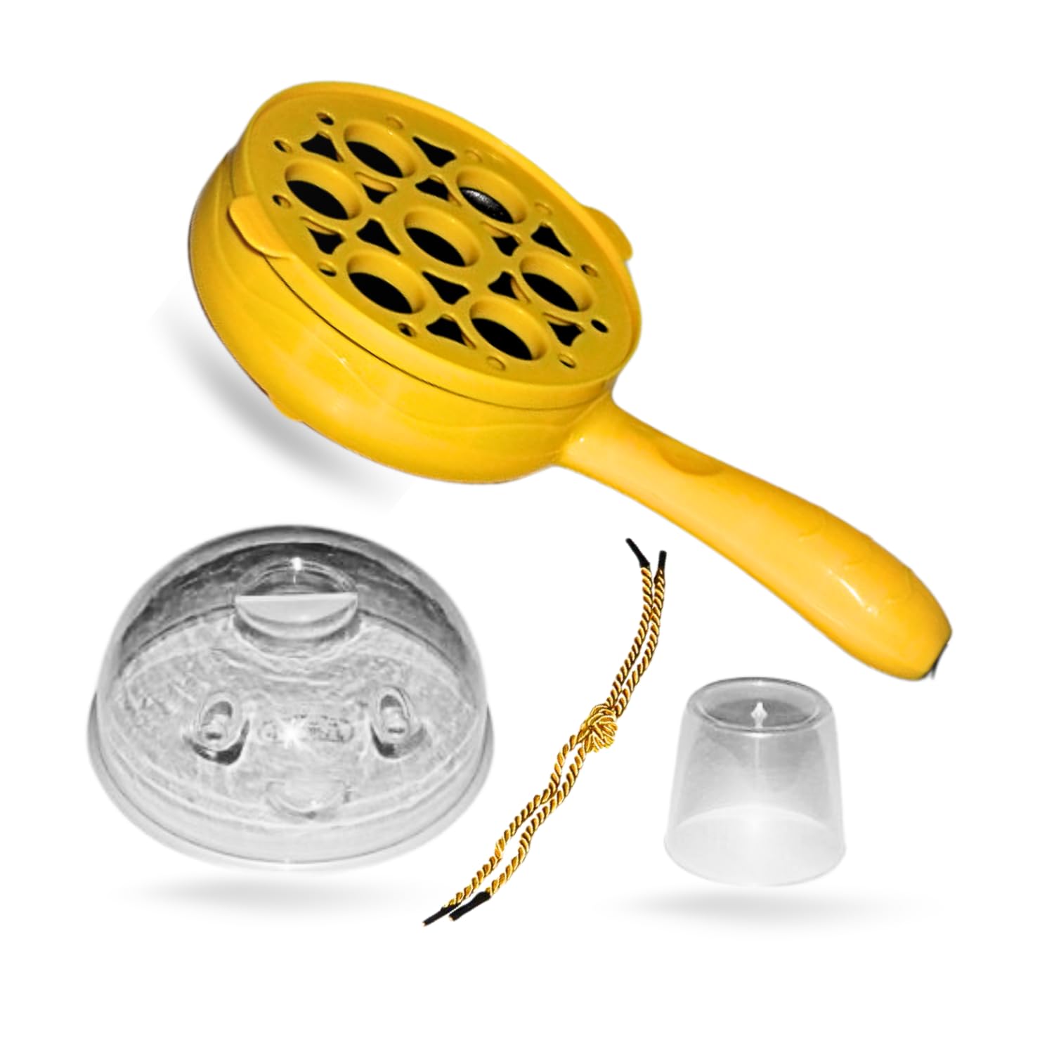 EGG BOILER Multifunctional 2 in 1 Electric Mini Egg Boiler Poacher Omelet Maker Non-Stick Frying Pan Steaming Device Compatible for Boiling, Cooking, Steaming, Grilling, Roasting (YELLOW