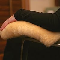 Vista 3 de Sofsheep - Fundas para reposabrazos de silla de ruedas de piel de oveja real, fundas para reposabrazos para sillas de ruedas, almohadillas