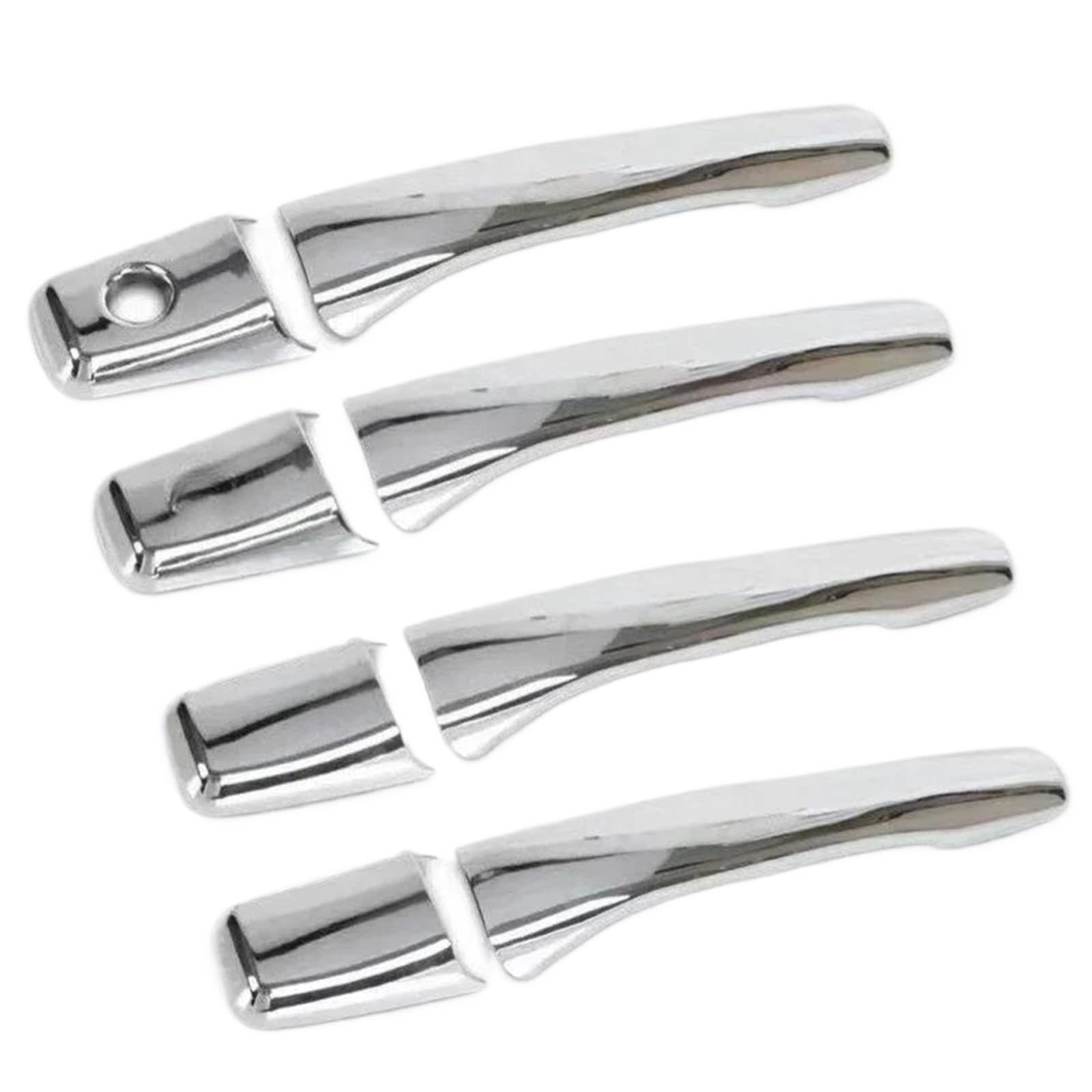 Yijiavsx Silver 1 Keyhole Car Door Handle Cover For Mitsubishi For Outlander For Lancer For Mirage For Evolution 2003-2006 (Silver 1 Keyhole)