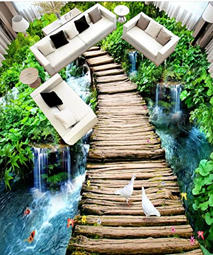 3D Selbstklebende Holzboden Malerei Tapetenpaste Pvc-Bodenbelag Tragen Dickes Wasserdichtes Papier, 200X140Cm Custom Bodenbelag 3D Bodenbelag Malerei 3D Wohnzimmer Schlafzimmer Boden Malerei Benutze Cover