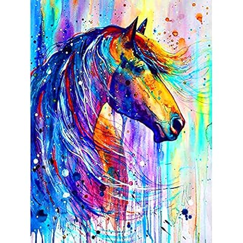 Pentoa 5D Diamond Painting Kit for Adults Horse, Full Drill Paint with Diamonds Art Animal, Cross Stitch Embroidery Paintings Pictures Crystal Rhinestone Craft for Home Wall Decor 50×65cm.k620 Cover