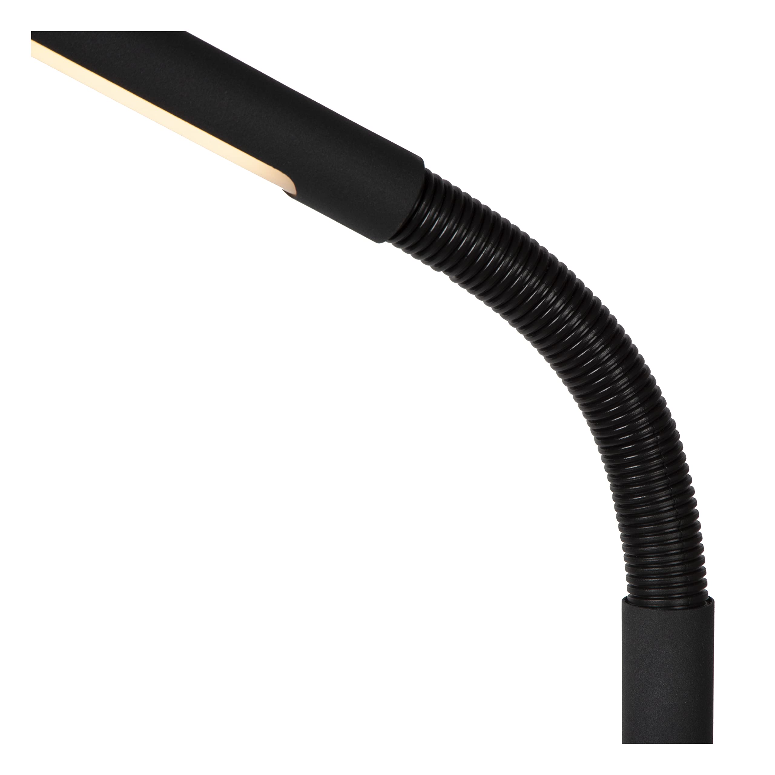 LUCIDE GILLY - wiederaufladbare Stehlampe Mit Leselampe - Akku/Batterie - LED Dim. - 1x6W 2700K - Schwarz