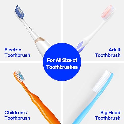 Miniatura 5 de HubiCare - Funda para cepillos de dientes, fundas para cepillos de dientes con soporte, cepillo de dientes recargable para el hogar y soporte,