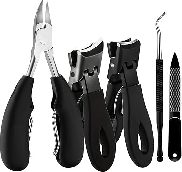 Wide-Jaw Toenail Clipper Set for Thick Nails, 16 mm, Stainless Steel