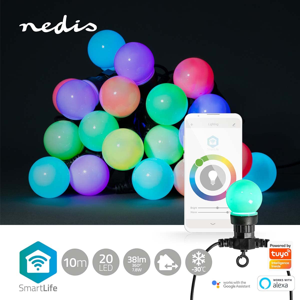 Nedis SmartLife Dekorative LED Wi-Fi Android™ / IOS