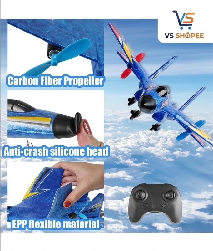 Image of SU-27 RC Fighter Jet: 2.4GHz High-Speed RC Airplane with LED Lights, 6-Axis Gyro & Durable EPP Foam - Easy to Fly Electric Aircraft Toy for Kids, Beginners & Adults (SU-27 RC Fighter Jet)