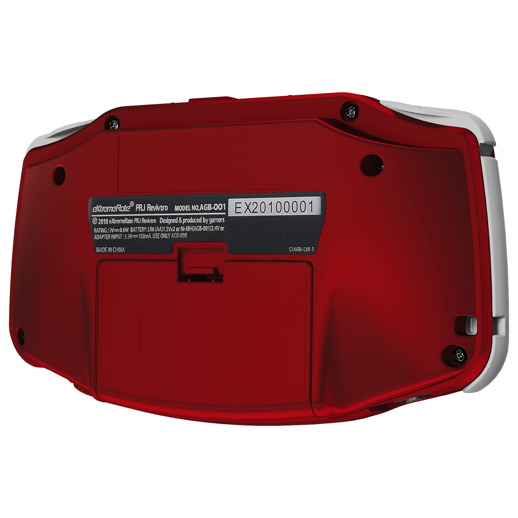 eXtremeRate Coque Remplacement avec Boutons Couverture Complete pour Gameboy Advance GBA, Compatible avec IPS et LCD Standard, Console et écran IPS Non Incluse-Rouge Écarlate