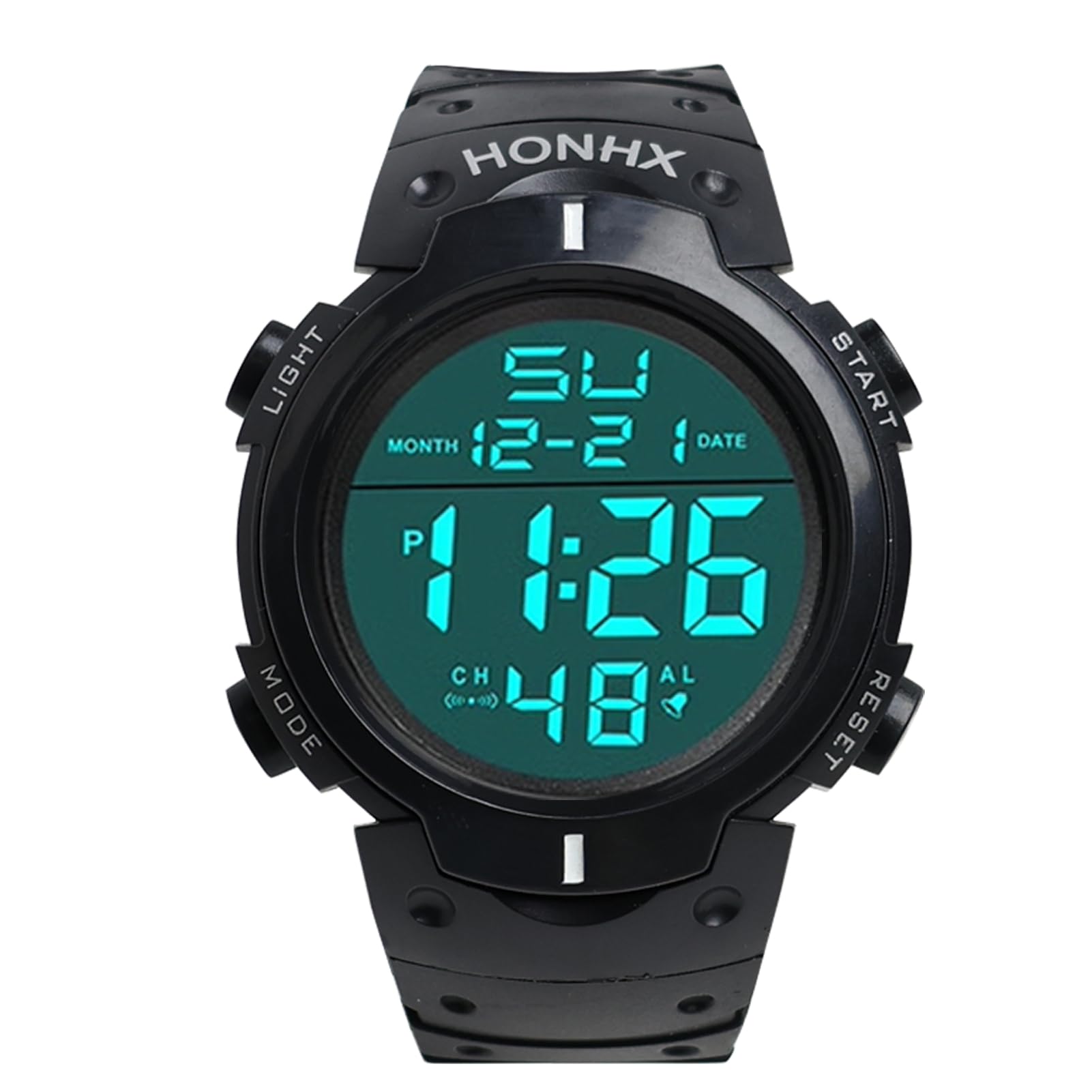 NGUITMens Digital Watches with LED Backlight Alarm Date Week Stopwatch Military Wrist Watch for Men Black Digital Referee Watch Soccer Game Timer Match Sport Watch Birthday Gift for Boys Teens