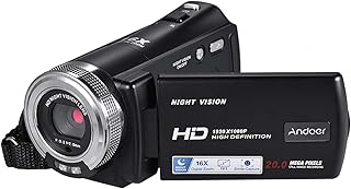 Moniss V12 1080P Full HD 16X Zoom Digital Gravação Câmera de vídeo Filmadora portátil com tela LCD giratória de 3,0 polegadas máx. 20 pixels com suporte para detecção de rosto embelezamento de rosto