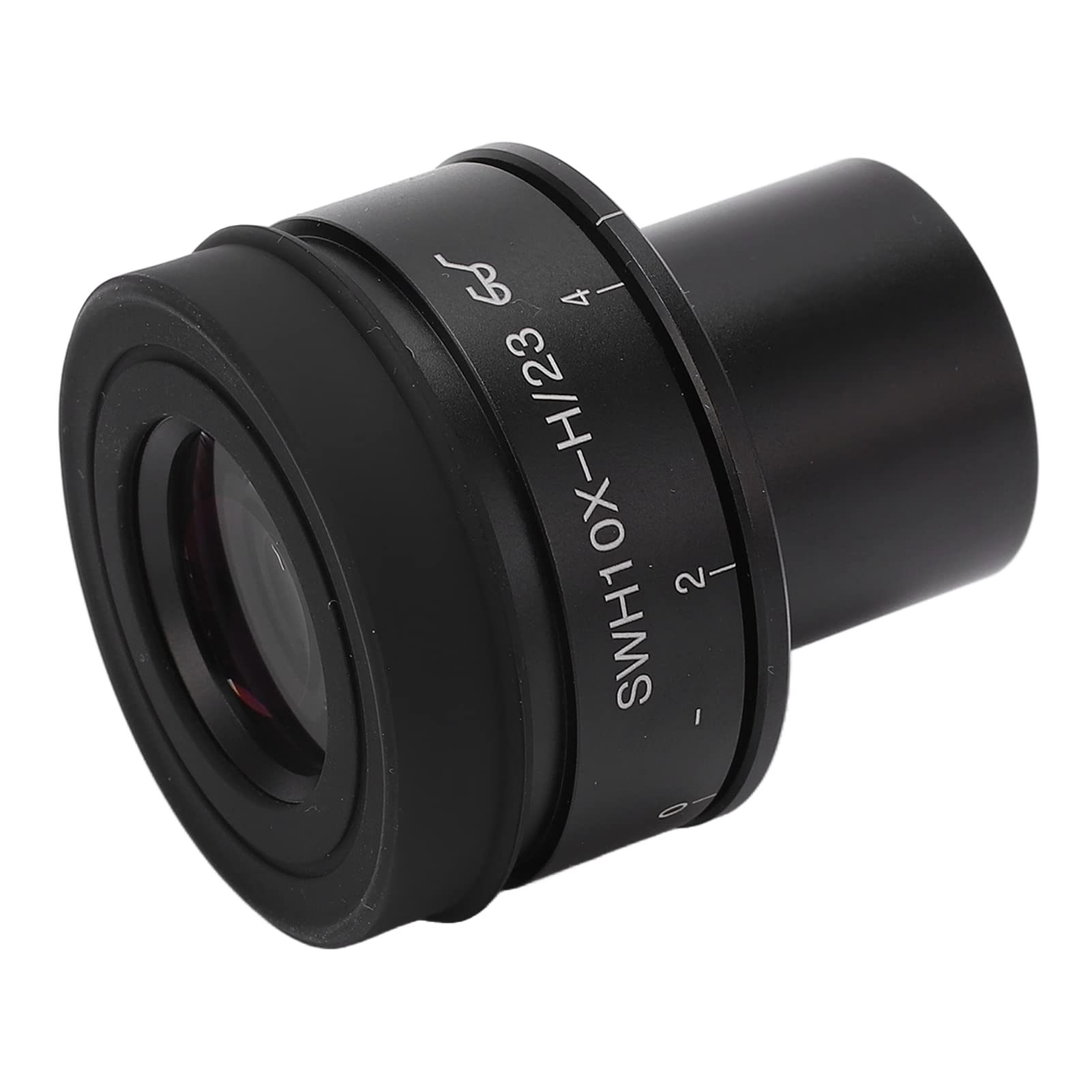 Microscope Eyepiece, 10X Aluminum Alloy Shell High Transparency SWH10X H 23 Adjustable Large Field Eyepiece for Replacement